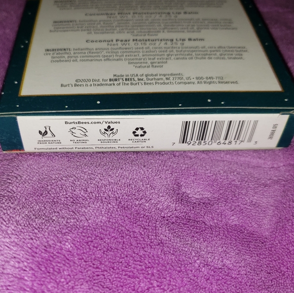 BURTS BEES Lip Balms 4 Pack - Picture 3 of 3